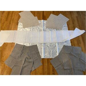 assorted table settings 1 cover 56x46-10 placemats 1 runner & 6 extra placemats